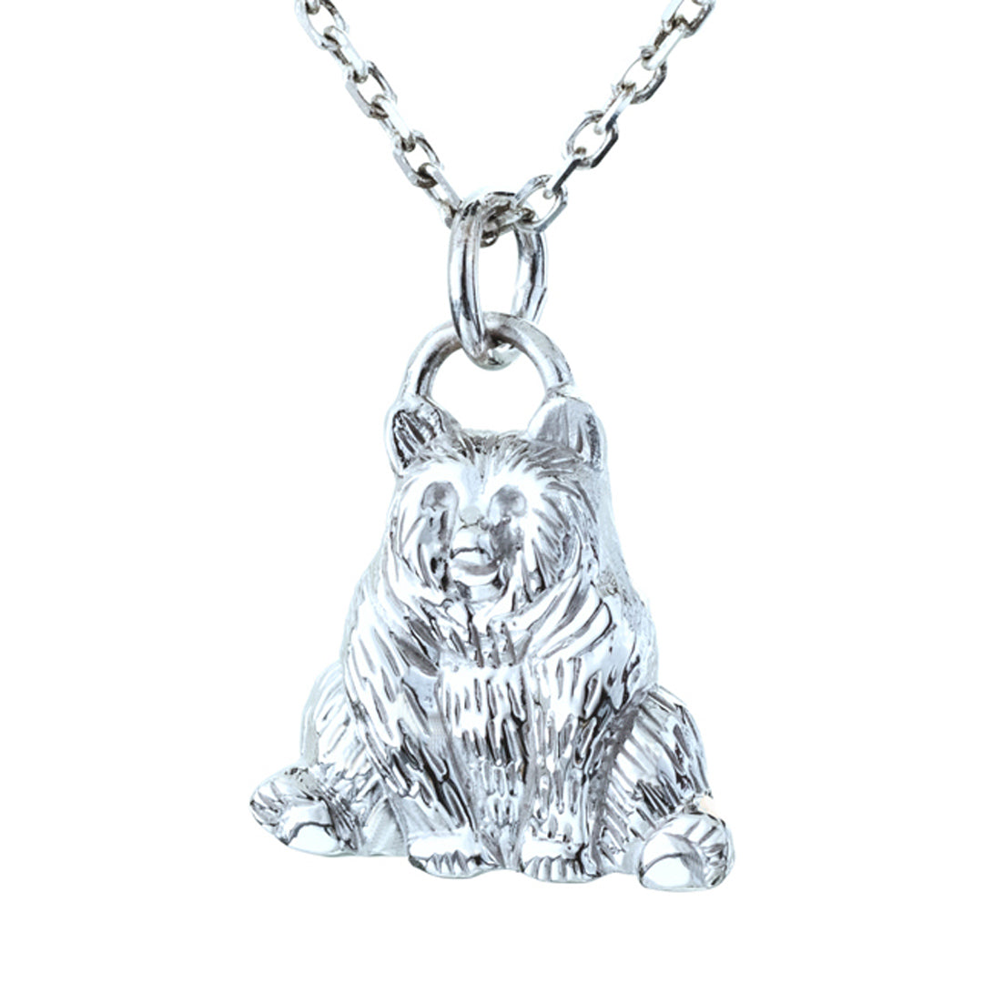 Sterling silver clearance bear necklace