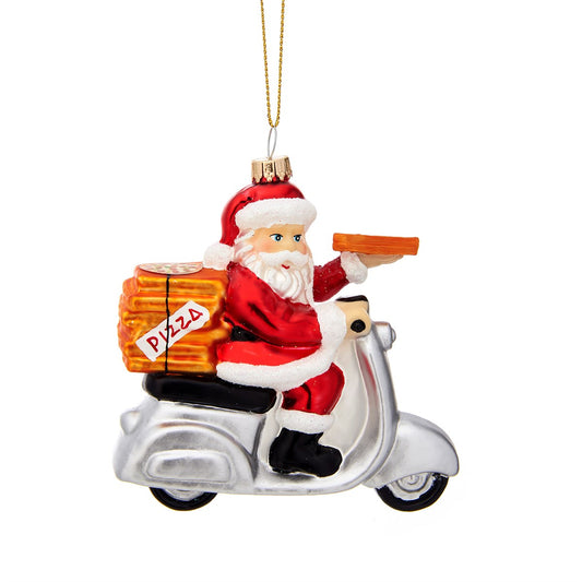 Pizza Delivery Santa Christmas Tree Decoration