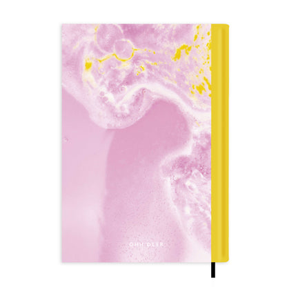 Pink Marble Personalised Notebook A5