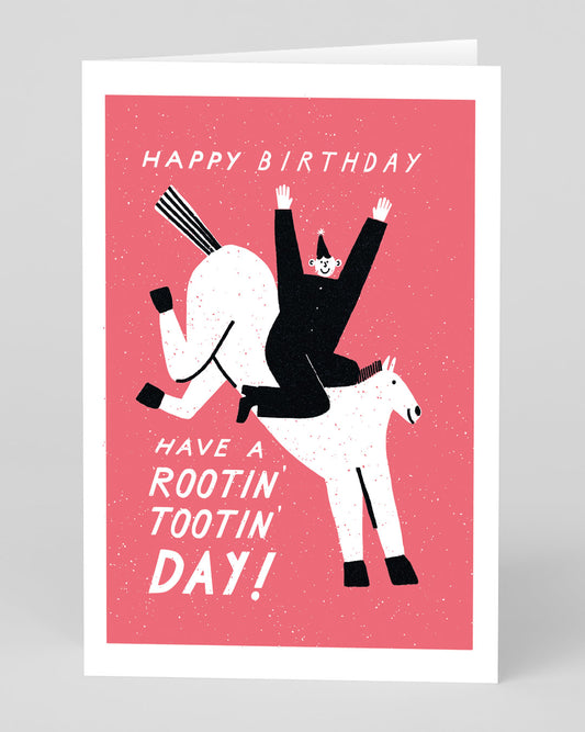 Personalised Rootin' Tootin' Horse Birthday Card