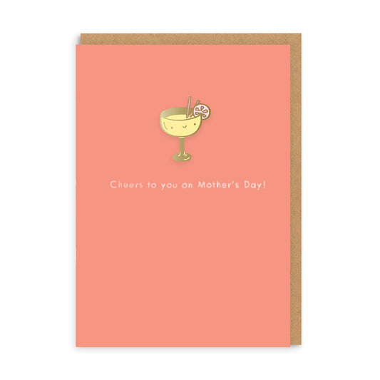Cheers To You Mother's Day Enamel Pin Card