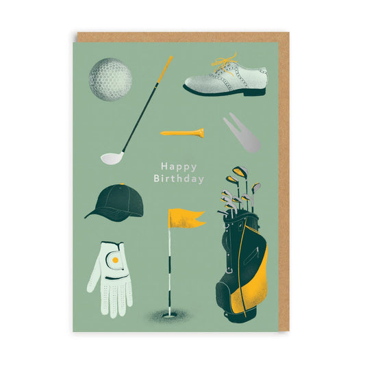 Personalised Happy Birthday Golf Card