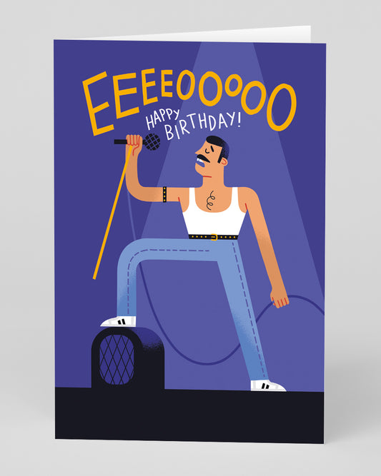 Personalised EEEEEOOOO Freddie Mercury Birthday Card