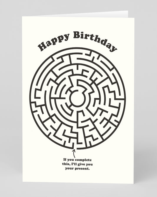 Personalised Happy Birthday Maze Birthday Card