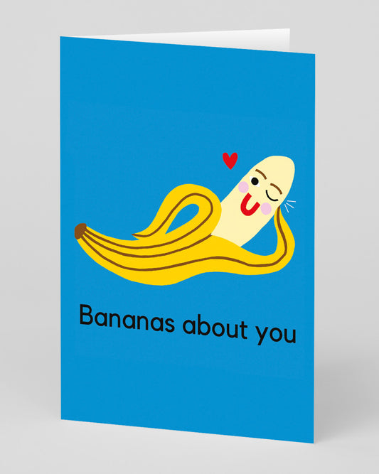 Personalised Bananas About You Valentine's Card