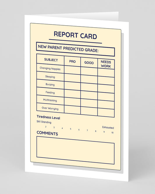 Personalised New Parent Report Card