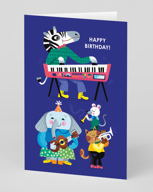 Personalised Animal Band Birthday Card