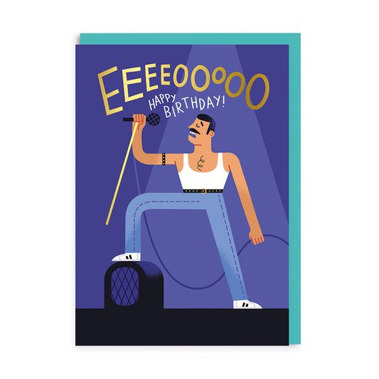 EEEEEOOOO Freddie Mercury Birthday Card