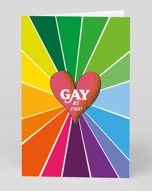 Personalised Gay As Fuck Greeting Card