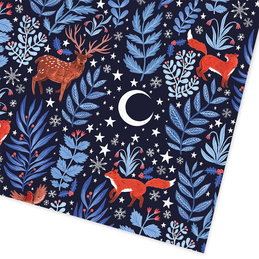 Winter Forest Gift Wrap designed by Papio Press