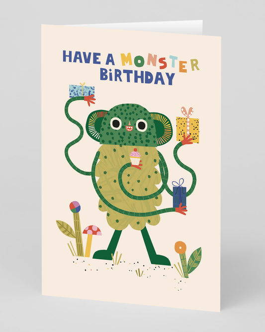 Personalised Fun Monster Birthday Card