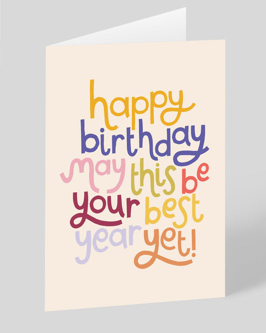 Personalised Best Year Yet Birthday Card