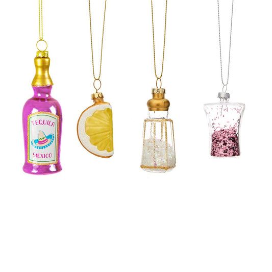 Tequila Cheer Christmas Tree Decorations - Set of 4