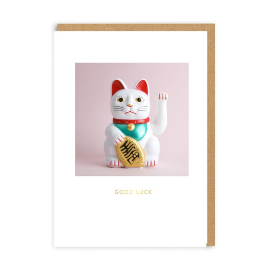 Lucky Cat Good Luck Card