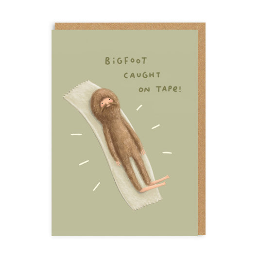 Big Foot Caught on Tape Greeting Card