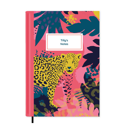 Leopard Print Personalised Notebook A5