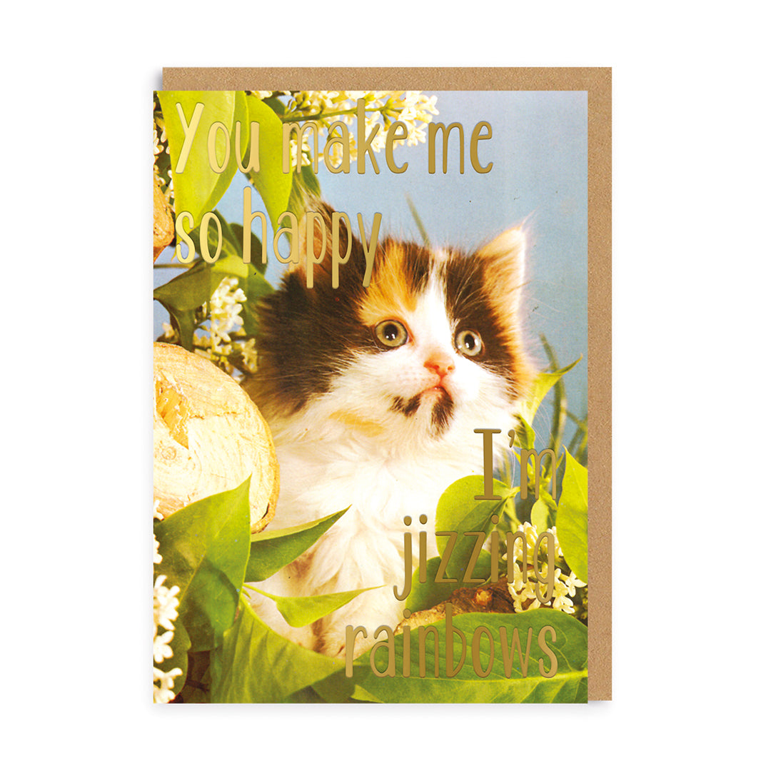 Jizzing Rainbows Greeting Card