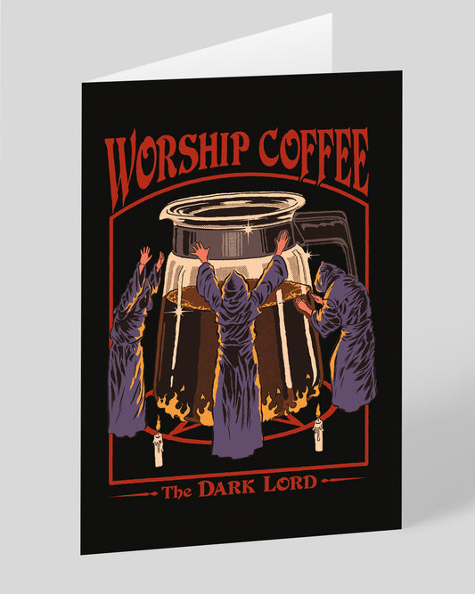 Personalised Worship Coffee Greeting Card