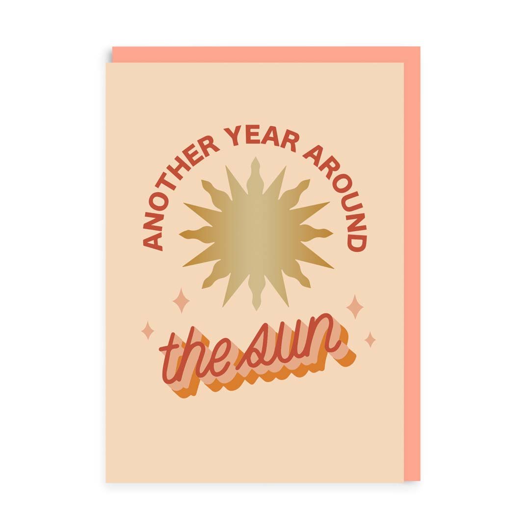 Another Year Around Sun Birthday Card