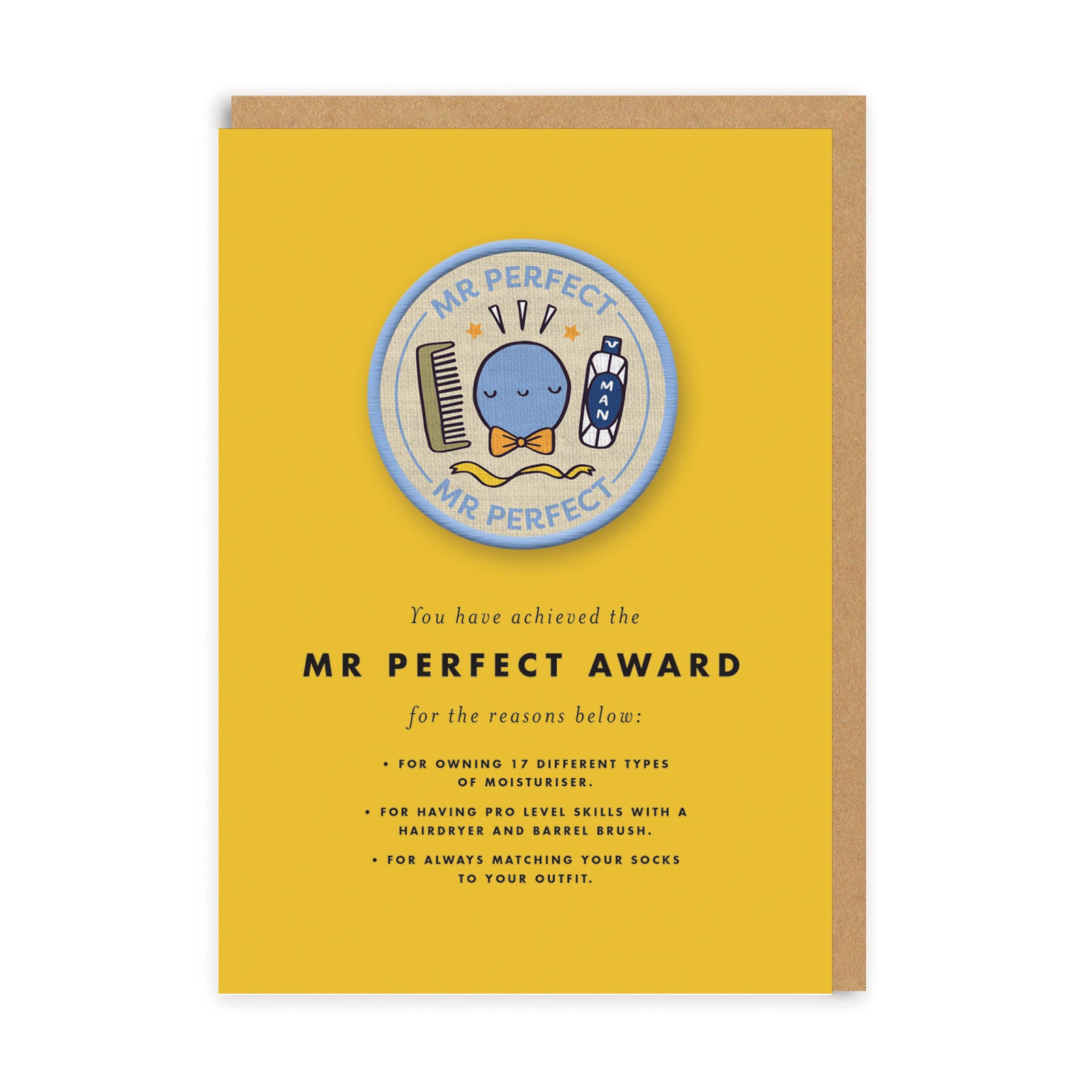 Mr Perfect Woven Patch Greeting Card – Ohh Deer