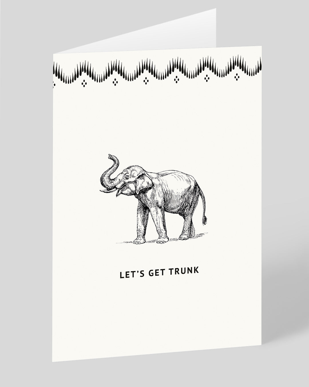 Personalised Let's Get Trunk Greeting Card