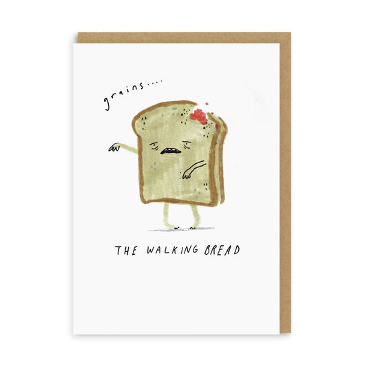Personalised The Walking Bread Greeting Card