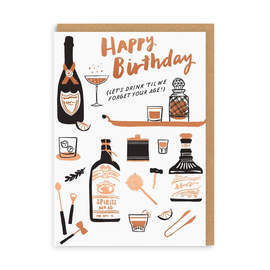 Drink To Forget Birthday Greeting Card