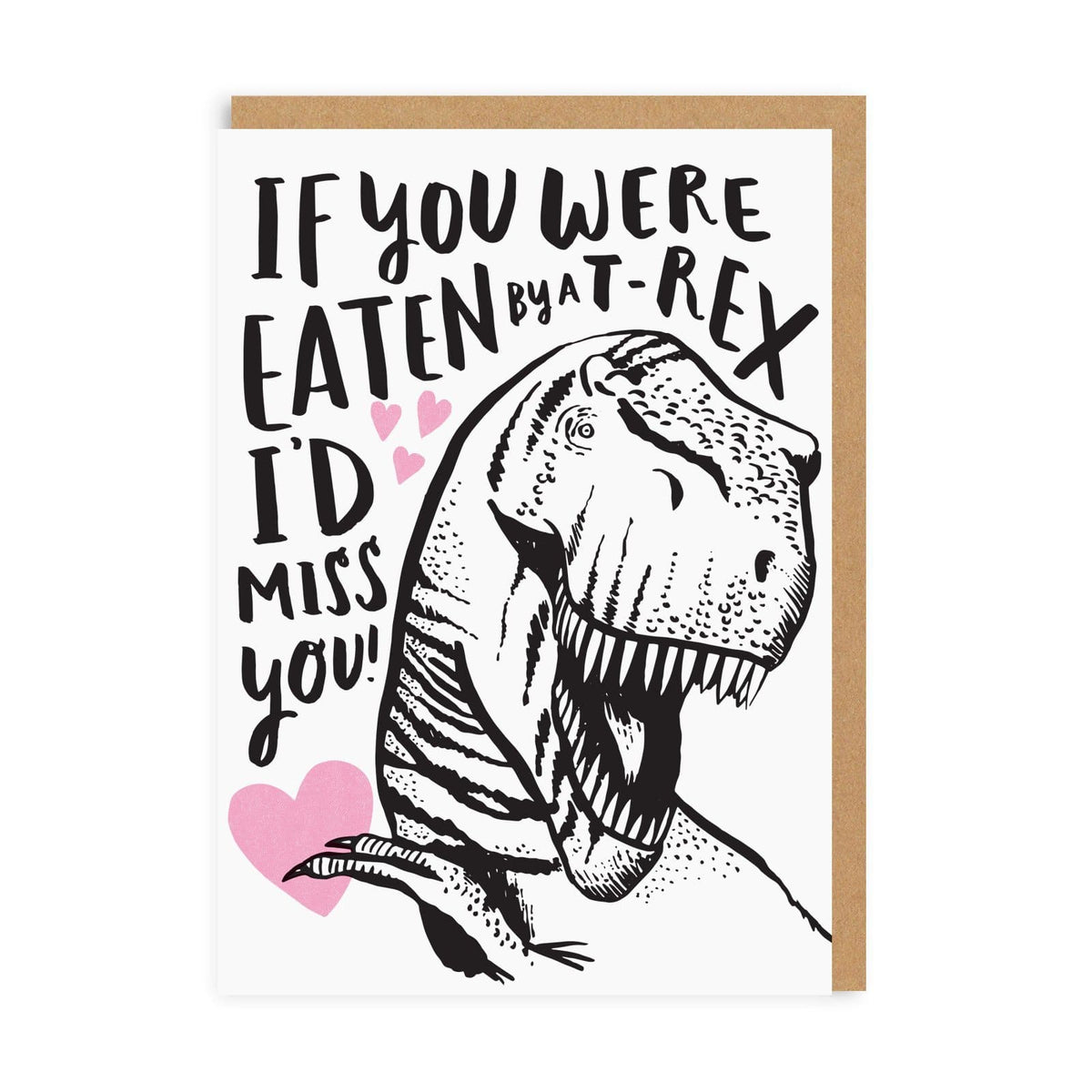 Eaten T Rex Greeting Card
