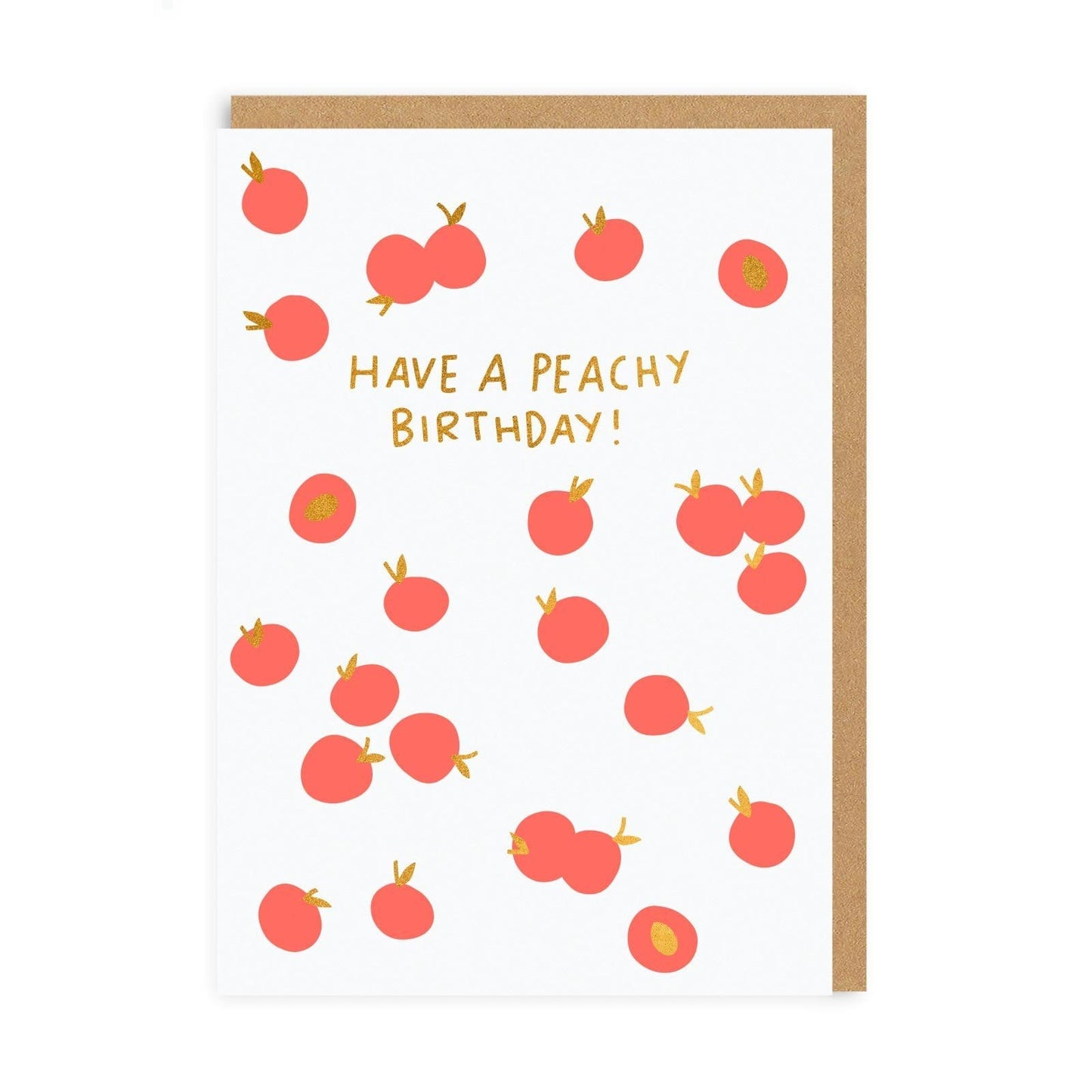 Have a peachy birthday greeting card and envelope