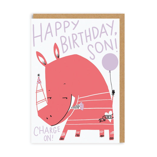 Son Charge On Birthday Greeting Card