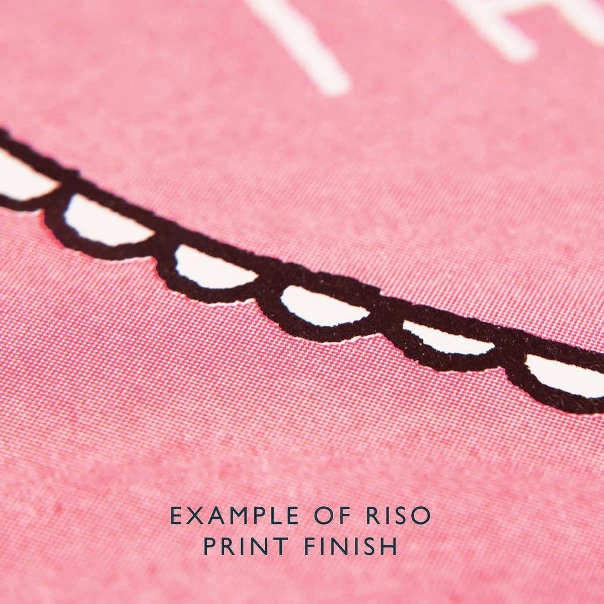 Pale pink riso print finish for art print 