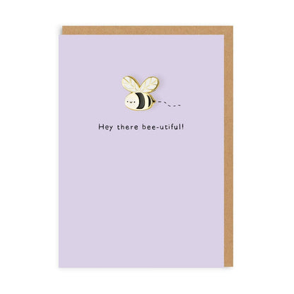 Bumblebee Enamel Pin Greeting Card