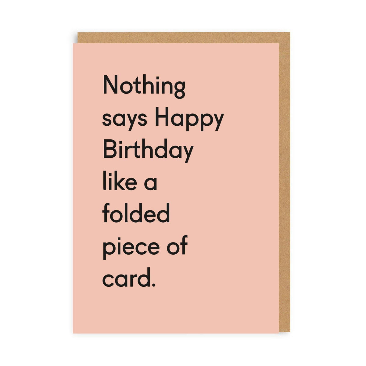 Folded Piece Card Birthday Greeting Card